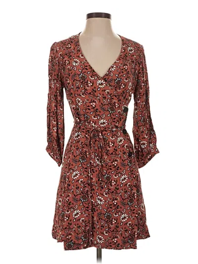 Pre-owned Frank + Oak Casual Dress In Brown