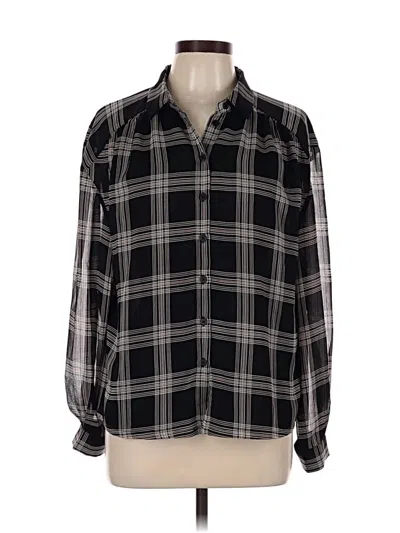 Pre-owned Frank + Oak Long Sleeve Button Down Shirt In Black