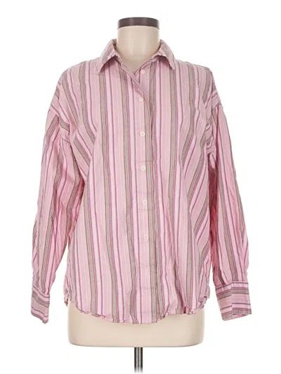 Pre-owned Frank + Oak Long Sleeve Button Down Shirt In Pink