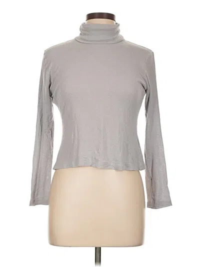 Pre-owned Frank + Oak Long Sleeve Turtleneck In Gray