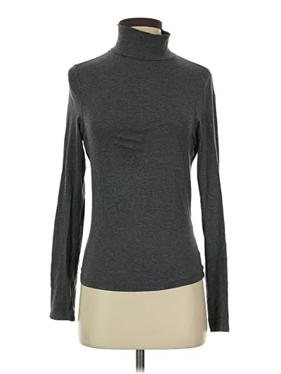 Pre-owned Frank + Oak Long Sleeve Turtleneck In Gray