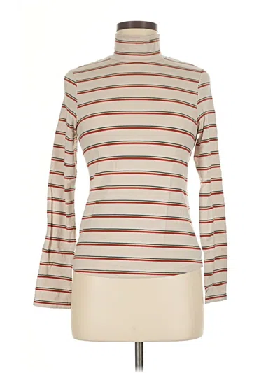 Pre-owned Frank + Oak Long Sleeve Turtleneck In Tan
