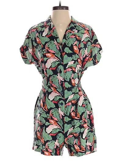 Pre-owned Frank + Oak Romper In Green