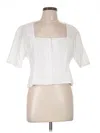 Frank + Oak Short Sleeve Blouse In White