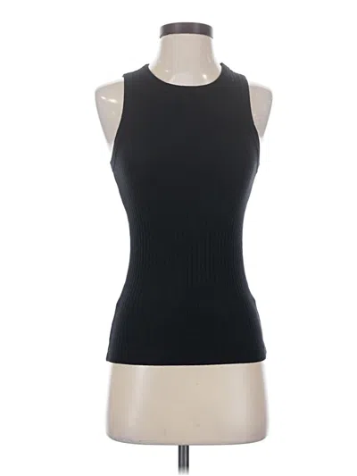 Pre-owned Frank + Oak Tank Top Black Halter Neckline Tops