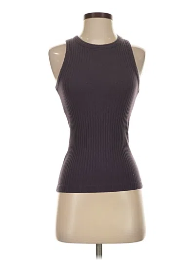 Pre-owned Frank + Oak Tank Top Brown Halter Neckline Tops