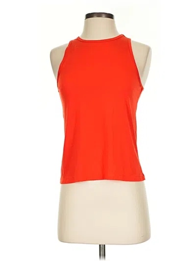 Pre-owned Frank + Oak Tank Top Orange Halter Neckline Tops