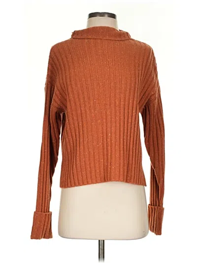 Pre-owned Frank + Oak Turtleneck Sweater In Orange