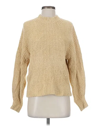 Pre-owned Frank + Oak Turtleneck Sweater In Tan