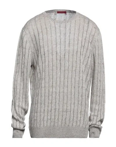 Frank Rudolf Man Sweater Khaki Size 46 Linen In Beige