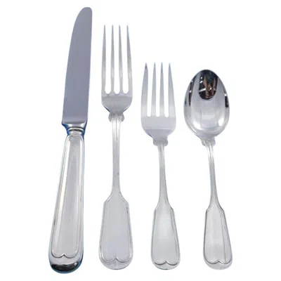 Pre-owned Frank Smith Co. Fiddle Thread By Frank Smith Sterling Silver Flatware Set For 8 Dinner 36 Pieces