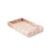 Frank Terracotta Classic Kuba Cloth Vanity Tray In Pink In Pink