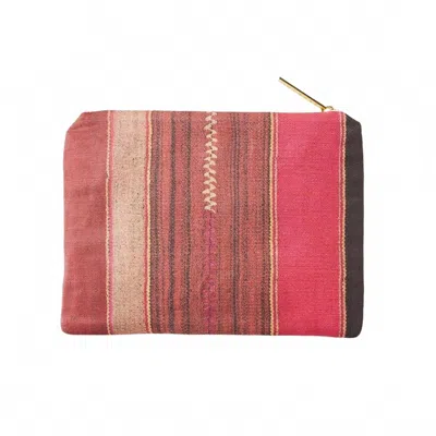 Frank Women's Frazada Zip Pouch In Fuchsia In Pink