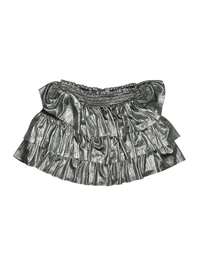 Pre-owned Franki By Francesca's Kids' Skirt In Silver
