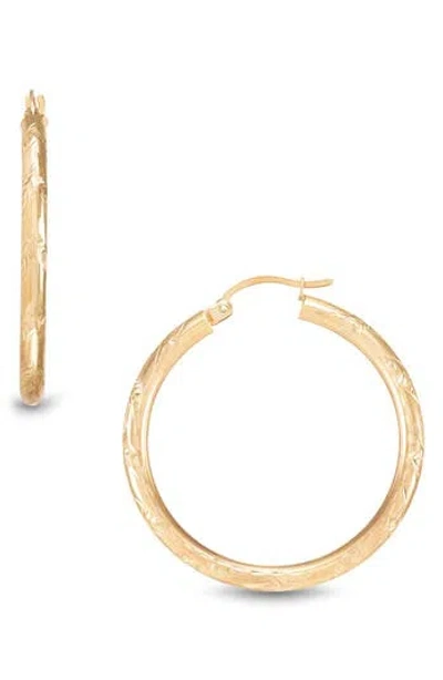 Frankie & Zoe 10k Gold Chevron Hoop Earrings