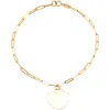 Frankie & Zoe 10k Gold Heart Charm Paperclip Bracelet 10k In Gold