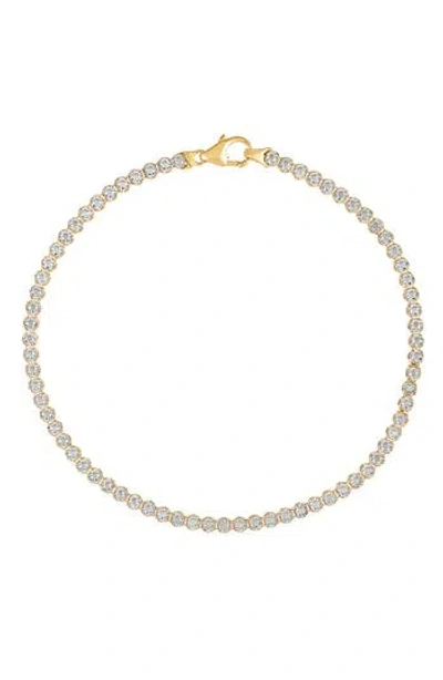 Frankie & Zoe 10k Gold Illusion Tennis Bracelet