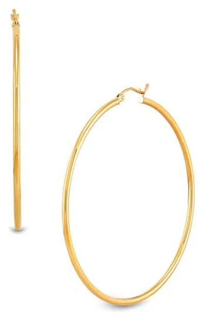 Frankie & Zoe 10k Gold Tube Hoop Earrings