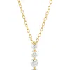 Frankie & Zoe 10k Yellow Gold Graduated Diamond Pendant Necklace In Gold