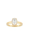 Frankie & Zoe 10k Yellow Gold Lab Grown Diamond Oval Halo Engagement Ring In Gold