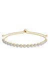 Frankie & Zoe 10k Yellow Gold Pavé Diamond Slider Bracelet In Gold