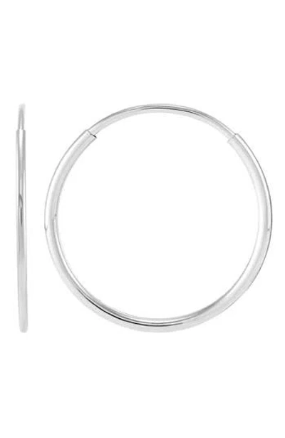 Frankie & Zoe 12mm Endless Hoop Earrings In Silver