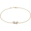 Frankie & Zoe 14k Gold Butterfly Bracelet In Yellow Gold