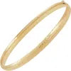 Frankie & Zoe 14k Gold Chevron Textured Bangle Bracelet In Yellow Gold