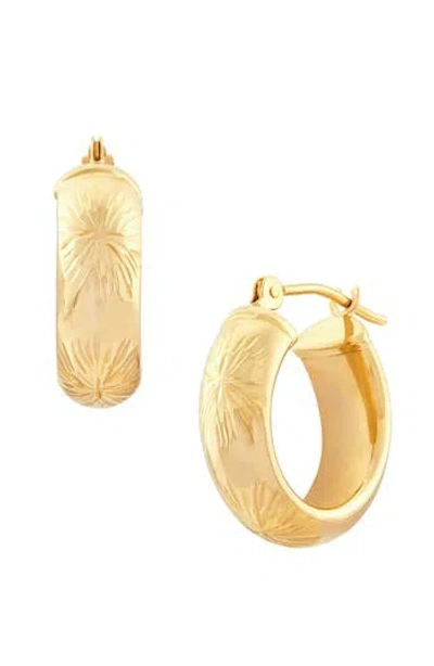 Frankie & Zoe 14k Gold Diamond Cut Huggie Hoop Earrings In Yellow Gold