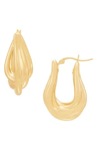 Frankie & Zoe 14k Gold Graduated Hoop Earrings In Yellow Gold