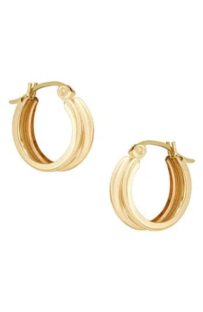 Frankie & Zoe 14k Gold Ribbed Hoop Earrings In Yellow Gold