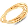 Frankie & Zoe 14k Gold Rolling Band Ring