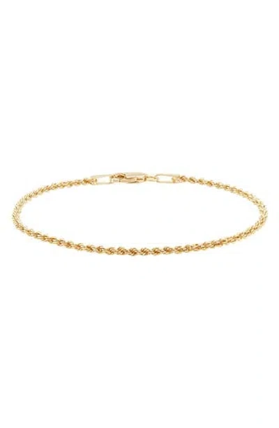 Frankie & Zoe 14k Gold Rope Chain Bracelet