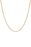 Frankie & Zoe 14k Gold Rope Chain Necklace In Gold