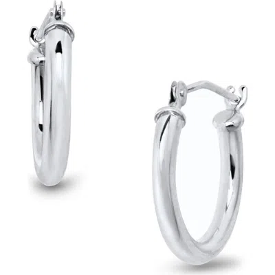 Frankie & Zoe 14k White Gold Huggie Hoop Earrings