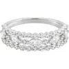 Frankie & Zoe 14k White Gold Lab Grown Diamond Triple Band Ring In Gold