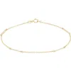 Frankie & Zoe 14k Yellow Gold Flat Bar Station Chain Bracelet In Gold