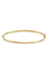 Frankie & Zoe 14k Yellow Gold Hollow Hinged Bangle Bracelet In Gold