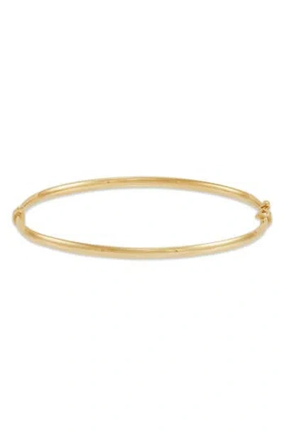 Frankie & Zoe 14k Yellow Gold Hollow Hinged Bangle Bracelet