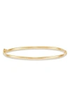 Frankie & Zoe 14k Yellow Gold Hollow Hinged Bangle Bracelet In Gold
