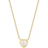Frankie & Zoe 14k Yellow Gold Lab Grown Diamond Heart Pendant Necklace In Gold