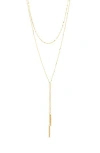 Frankie & Zoe 14k Yellow Gold Layered Chain Y-necklace In Gold
