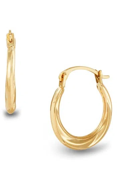 Frankie & Zoe 14k Yellow Gold Oval Hoop Earrings
