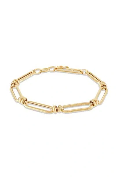 Frankie & Zoe 14k Yellow Gold Paper Clip Link Bracelet