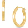 Frankie & Zoe 14k Yellow Gold Square Tube Hoop Earrings