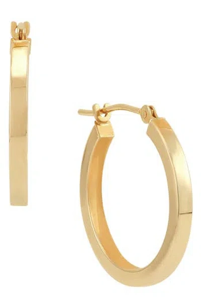 Frankie & Zoe 14k Yellow Gold Square Tube Hoop Earrings