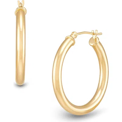 Frankie & Zoe 14k Yellow Gold Tube Hoop Earrings