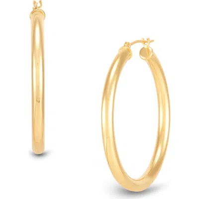 Frankie & Zoe 14k Yellow Gold Tube Hoop Earrings
