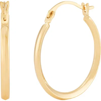 Frankie & Zoe 18mm Knife Edge Hoop Earrings In Gold