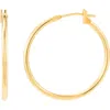 Frankie & Zoe 25mm Snap Hoop Earrings In Gold